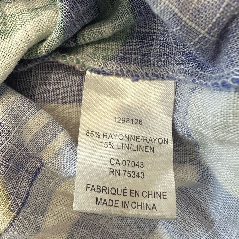 Calypso St. Barth Resort linen-blend shirt size Large - Picture 5 of 6